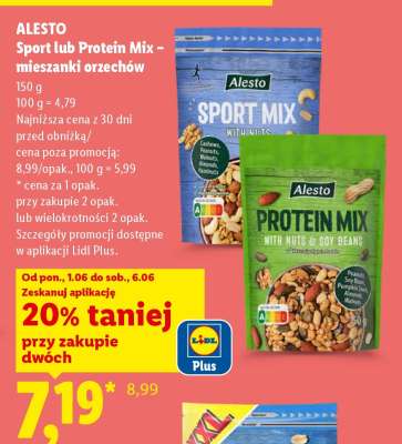 Alesto Sport lub Protein Mix – mieszanki orzechów
