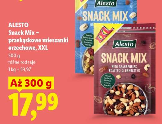 Alesto Snack Mix – przekąskowe mieszanki orzechowe, XXL