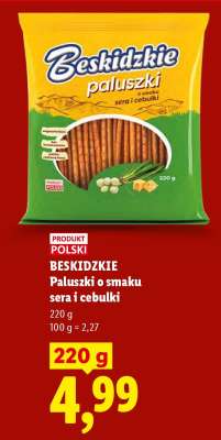 BESKIDZKIE Paluszki o smaku sera i cebulki