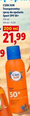 CIEN SUN Transparentny spray do opalania Sport, SPF 50+