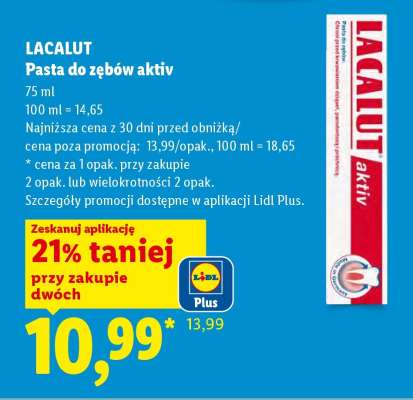 LACALUT Pasta do zębów Aktiv