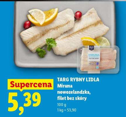 Miruna nowozelandzka, filet bez skóry