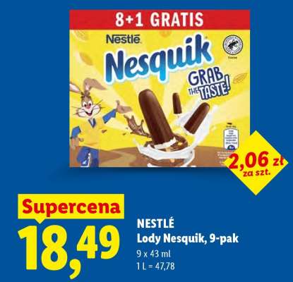 NESTLÉ Lody Nesquik, 9-pak