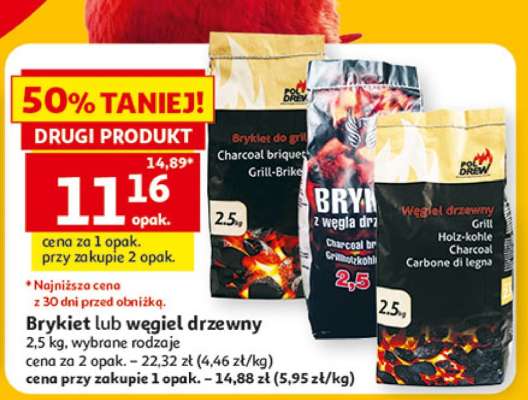 Brykiet lub węgiel drzewny