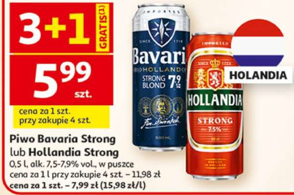 Piwo Bavaria Strong lub Hollandia Strong