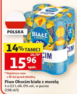 Piwo Okocim białe z morelą