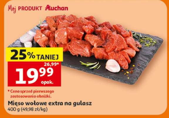 Mięso wołowe extra na gulasz