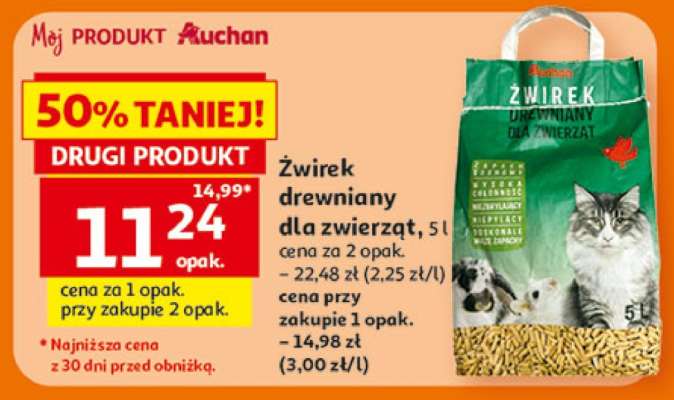 Żwirek drewniany dla zwierząt 5 l