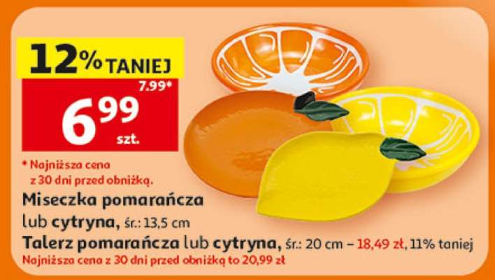 Miseczka pomarańcza lub cytryna