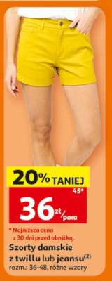 Szorty damskie z twillu lub jeansu