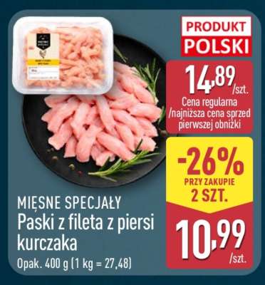 Paski z fileta z piersi kurczaka