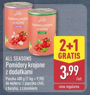 ALL SEASONS Pomidory krojone z dodatkami