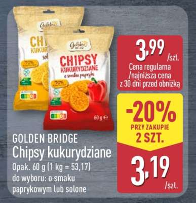 GOLDEN BRIDGE Chipsy kukurydziane