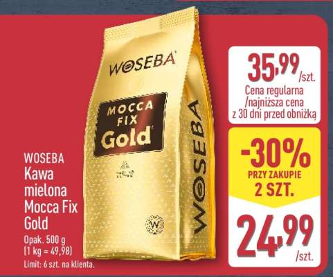Woseba Kawa mielona Mocca Fix Gold