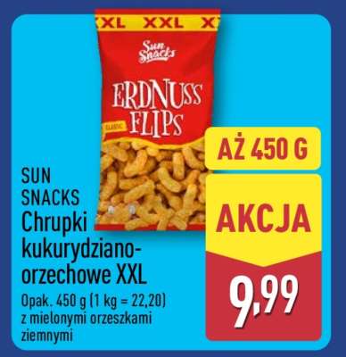 SUN SNACKS Chrupki kukurydziano-orzechowe XXL