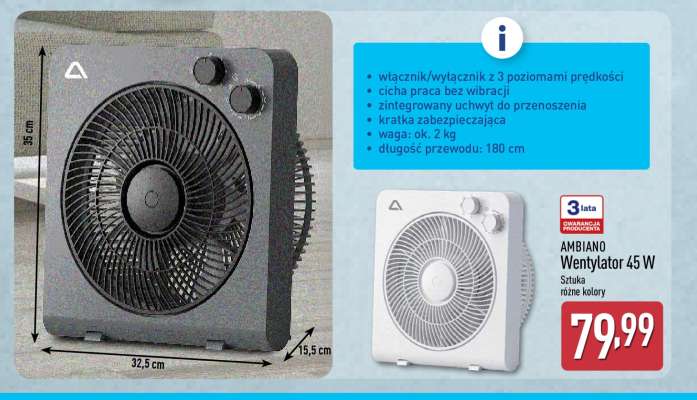 AMBIANO Wentylator 45 W