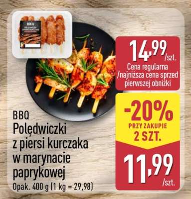 BBQ Poledwiczki z piersi kurczaka w marynacie paprykowej