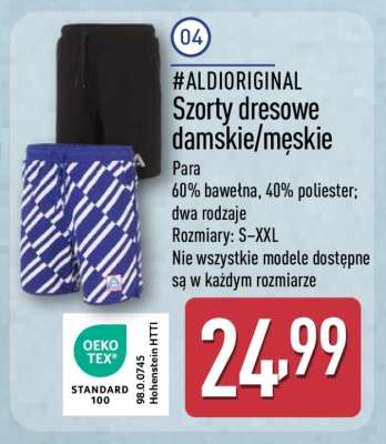 #ALDIORIGINAL Szorty dresowe damskie/męskie