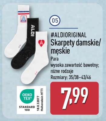 #ALDIORIGINAL Skarpety damskie/męskie