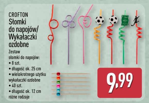 CROFTON Słomki do napojów/Wykałaczki ozdobne
