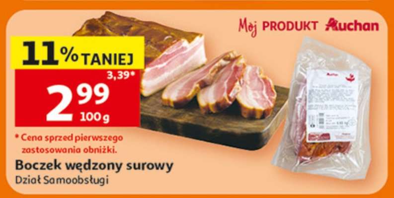Boczek wędzony surowy