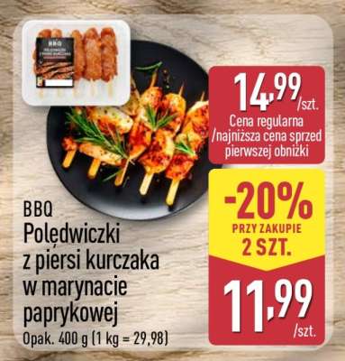 BBQ Poledwiczki z piersi kurczaka w marynacie paprykowej