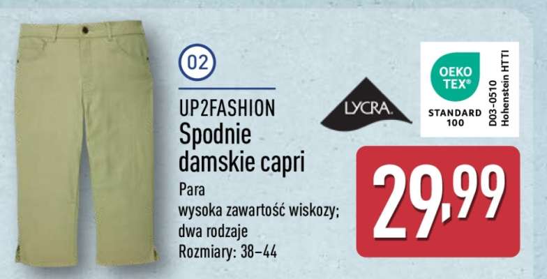 UP2FASHION Spodnie damskie capri