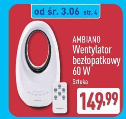 AMBIANO Wentylator bezłopatkowy 60 W