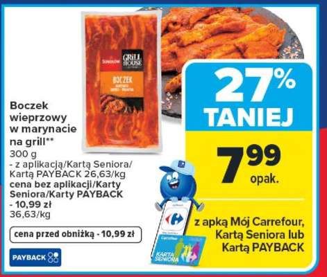 Boczek wieprzowy w marynacie na grill