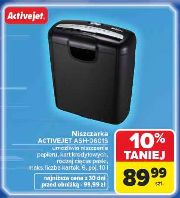 Niszczarka ACTIVEJET ASH-0601S