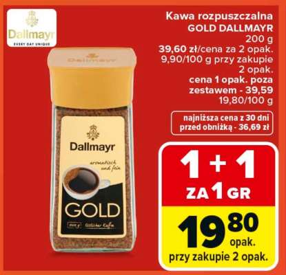 Kawa rozpuszczalna Gold Dallmayr