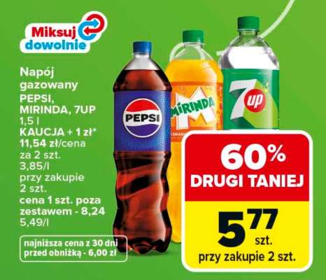 Napój gazowany PEPSI, MIRINDA, 7UP