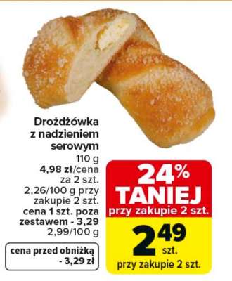 Drożdżówka z nadzieniem serowym
