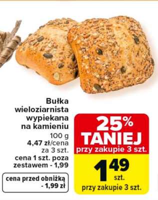 Bułka wieloziarnista wypiekana na kamieniu