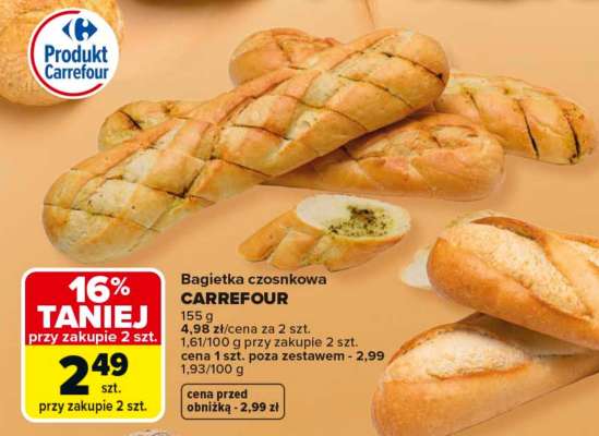 Bagietka czosnkowa Carrefour