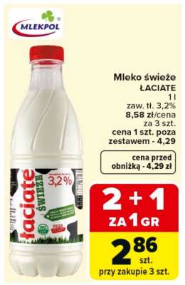 Mleko ŚWIEŻE ŁACIATE