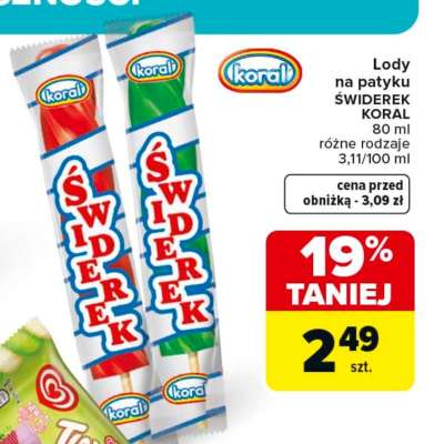 Lody na patyku ŚWIDEREK KORAL