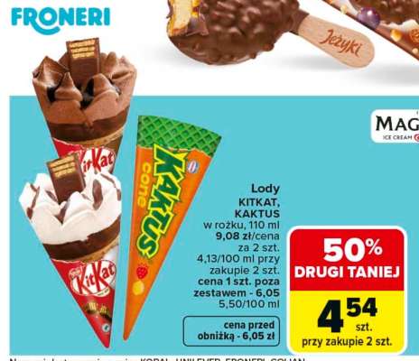Lody KITKAT, KAKTUS