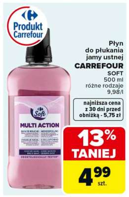 Płyn do płukania jamy ustnej CARREFOUR SOFT