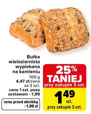 Bułka wieloziarnista wypiekana na kamieniu