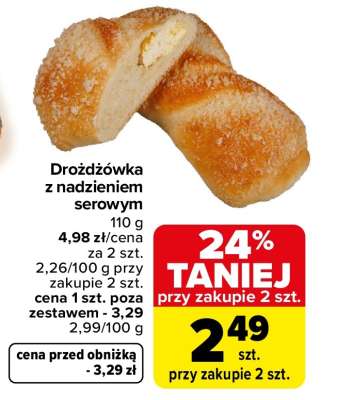 Drożdżówka z nadzieniem serowym