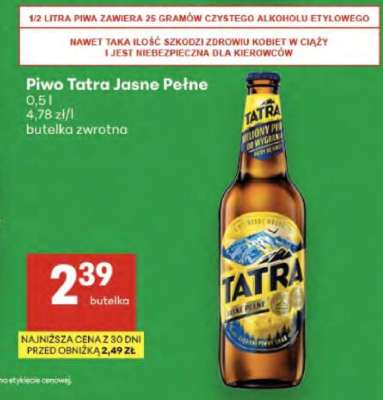 Piwo Tatra Jasne Pełne