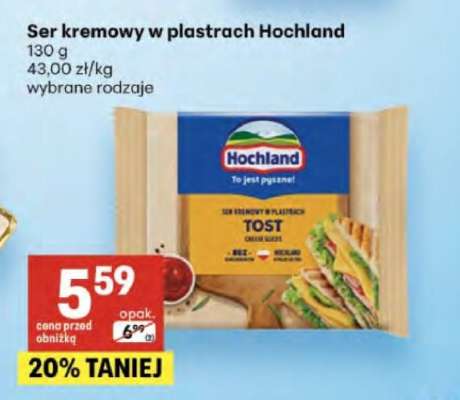 Ser kremowy w plastrach Hochland