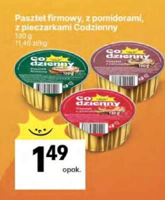Pasztet firmowy, z pomidorami, z pieczarkami Codzienny