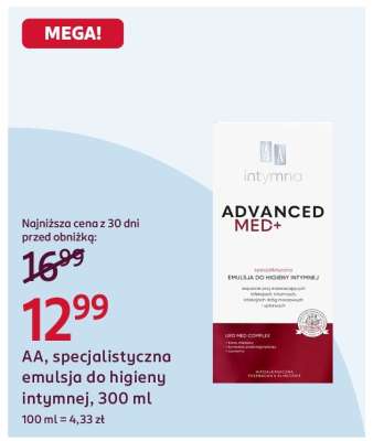 AA, specjalistyczna emulsja do higieny intymnej, 300 ml