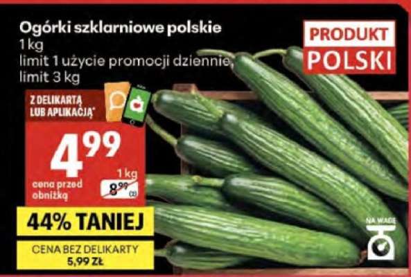 Ogórki szklarniowe polskie