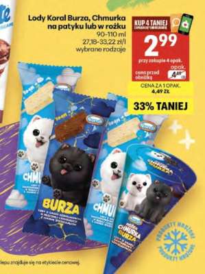 Lody Koral Burza, Chmurka na patyku lub w rożku