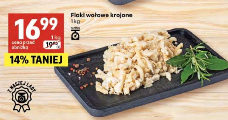 Flaki wołowe krojone