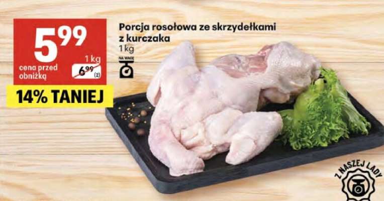 Porcja rosołowa ze skrzydełkami z kurczaka