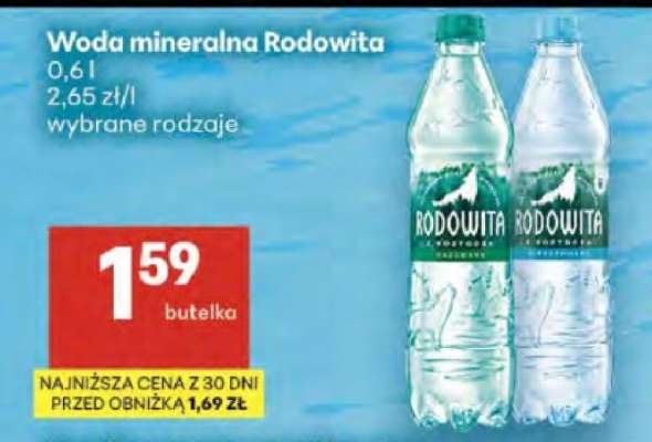 Woda mineralna RODOWITA